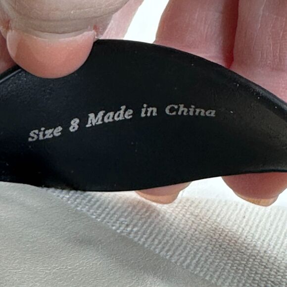 New Dolce Vita Paytin Leather Strappy Sandals Black Women 8 NWOB Block Heel FLAW - Picture 12 of 13